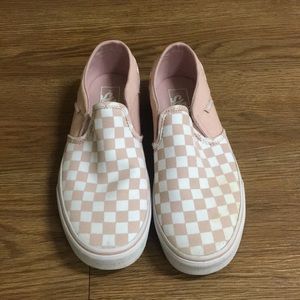 Pink checkered Vans